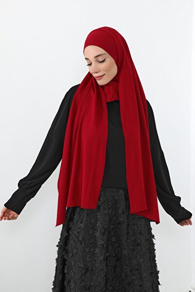 Aisha's Design Πρακτικό χτενισμένο βαμβακερό σάλι που καλύπτει τον λαιμό, PS-59, μπορντό