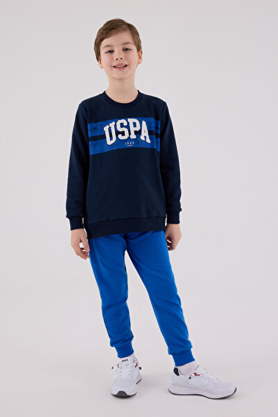 U.S. Polo Assn. U.S. Polo Assn. Boys Navy Jumpsuit Set
