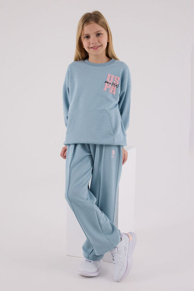 U.S. Polo Assn. U.S. Polo Assn. Girls Soft Green Jumpsuit Set