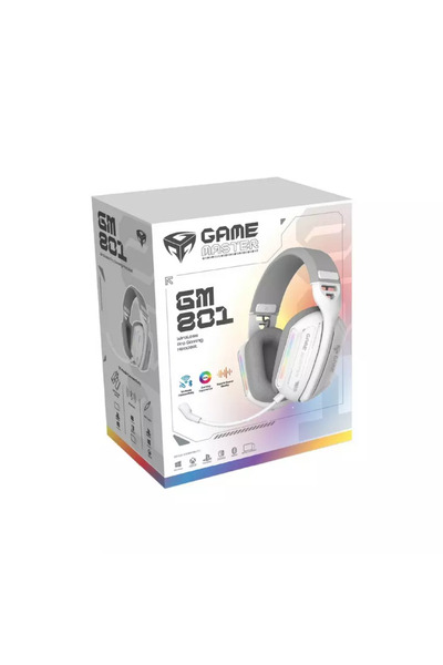 Game Master Gaming headset, Wireless with Mic, Multi use, White