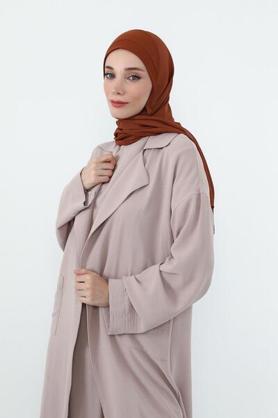 Aisha's Design Neck Covering Combed Cotton Inner Boned Crepe Shawl, Ps-55