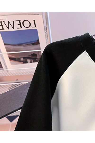 Touz Moda Pinterest Design Reglan μακρυμάνικο μπλουζάκι με στάμπα σε λευκό χρώμα