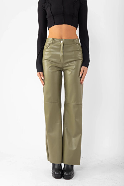 Bak Moda Green Basic Palazzo Pants