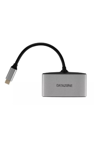 Datazone 4 in 1 USB-C HUB, USB-C,3 USB-A 3.0, Grey
