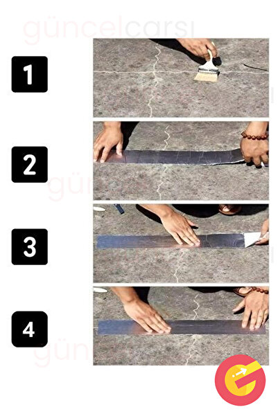 ShopMonkey Alüminyum Folyo Kauçuk Bant 5mt Yüksek Sıcaklığa Dayanan Su Geçirmez Çatı Boru Duvar