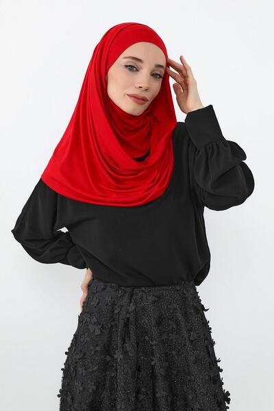 Aisha's Design Neck-Covering Veil Featuring Combed Cotton Boned Shawl, Ps-58