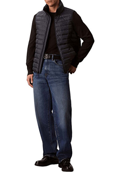 Calvin Klein Erkek Regular Fit Kapitone Şişme Yelek - Lacivert