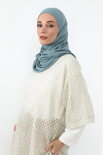 Aisha's Design Πρακτικό χτενισμένο βαμβακερό σάλι που καλύπτει τον λαιμό, PS-59, Dark Mint