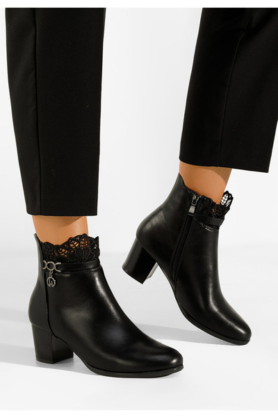 B T Shoes Botine elegante negre Cernia