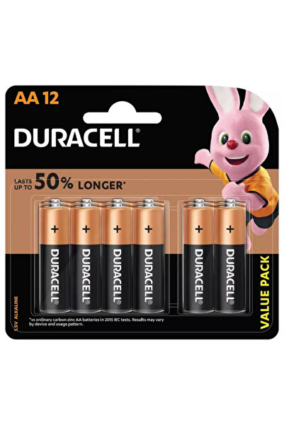 Duracell بطاريات قلوية AA، Du Cb Aa 12Bl Valuepack Monet