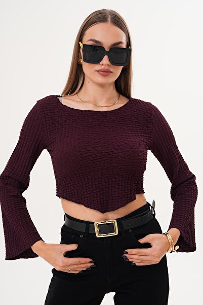 ŞİMAL Women's Spanish Sleeve Wrap Blouse 255268 -