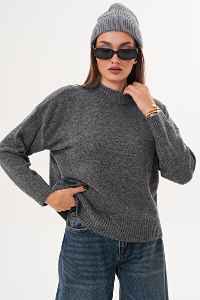 ŞİMAL Pulover tricotat pentru femei, cu jumătate de croșetat, 255086 -