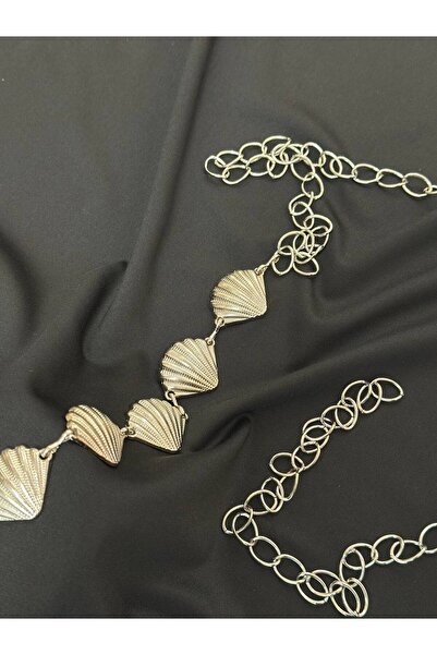 Fiori Curea cu lanț Isridye cu detalii argintii, centură pentru rochie, centură pentru fustă, centură pentru pantaloni