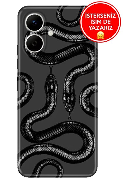 TECNO Spark Go2 Lüks Kılıf A Kalite Baskılı Art Silikon Yılan Snake