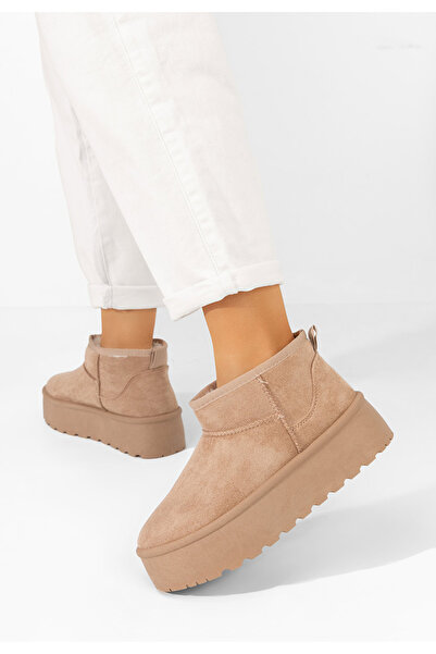 B T Shoes Khaki dámské válenky Lorenna