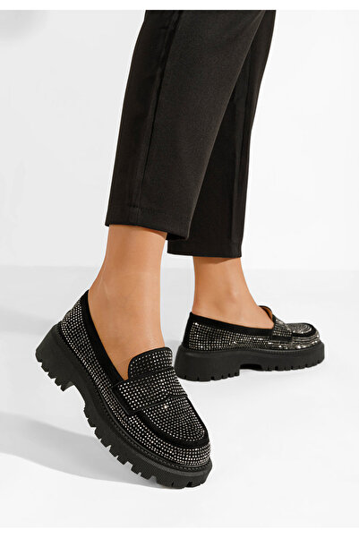 B T Shoes Loafers γυναικεια Amlie μαύρα