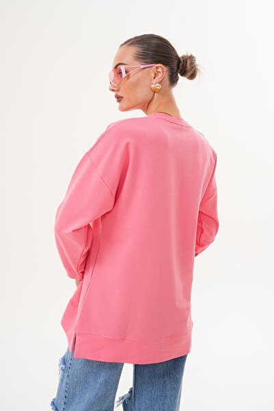 WestBound Somon Mi̇u Embossed Print Crew Neck Hijab Sweatshirt Tunic 712