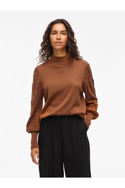 VILA Strickpullover VIAILA Stehkragen