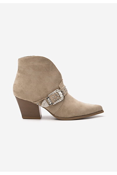 B T Shoes Khaki kotníkové boty cowboy Romelia