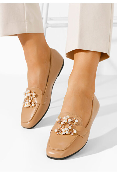 B T Shoes Béžové mokasíny dámské Giulinello v2