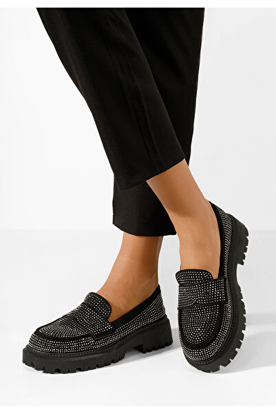 B T Shoes Loafers γυναικεια Amlie μαύρα