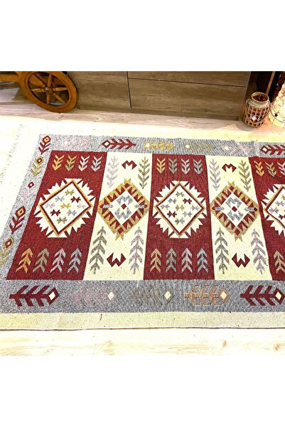 Casa de vis Online Traditional style carpet, cotton with jute, Casa De Vis Online, red, 140 x 215 CM