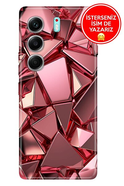 TECNO Camon 40 Pro 5G 6.78" Uyum Kılıf Desenli Şeffaf Kılıf Üzeri Silikon Pem...
