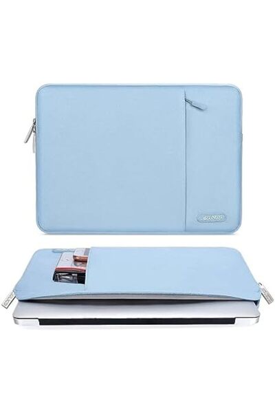 Mosiso Laptop Case 15 inch, 15 inch Laptop Sleeve, Polyester Vertical Computer Sleeve Bag with Pocke