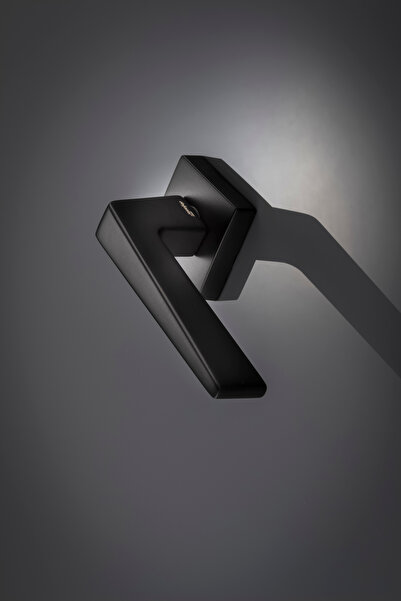 BafArt Interior Door Handle Penta Matte Black Room Locked