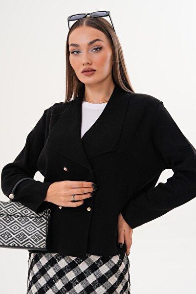 ŞİMAL Kadın Düğme Kapamalı Hakim Yaka Hırka 255093 -