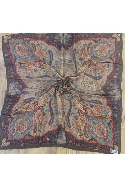 Hira İpek Scarf Kare Etnik Eşarp