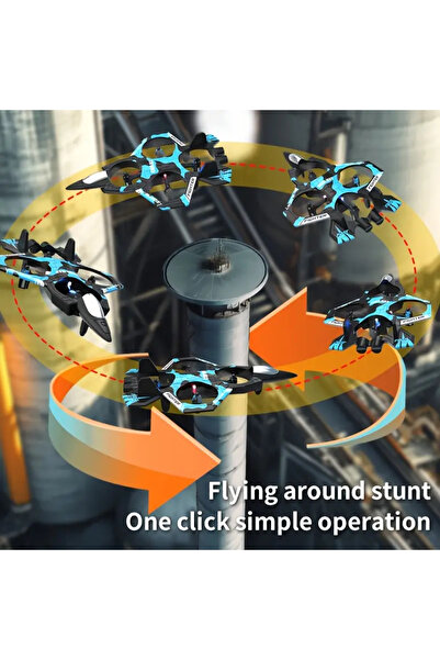 LRS STORE K500 Max ABS Gövde 2.4GHz Uzaktan Kumandalı LED Işıklı Jet Uçak Drone Başlangıç Seviye