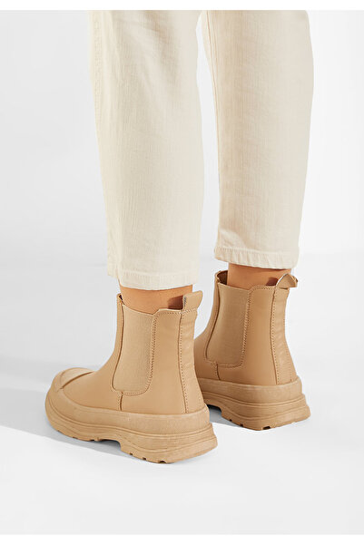 B T Shoes Γυναικεία μποτάκια Χακι Malgosia