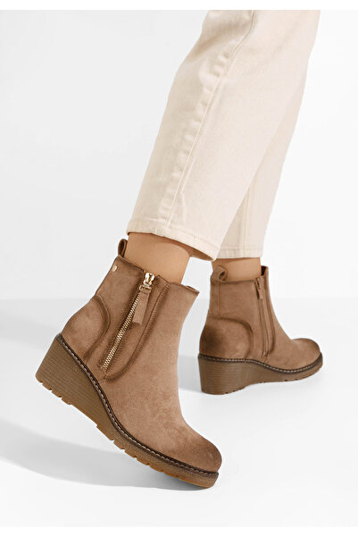B T Shoes Botine cu platforma Odores V2 kaki