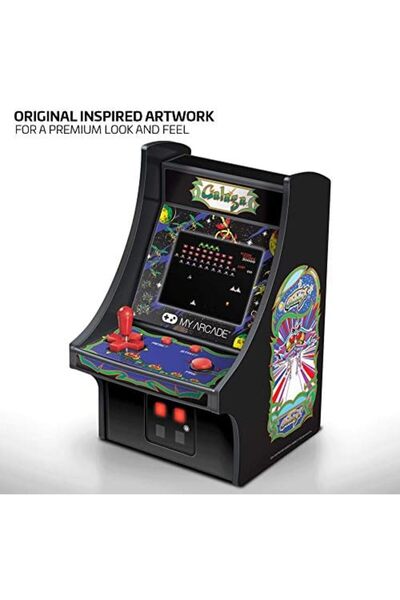 My Arcade Galaga Micro Player 10" Mini Retro Arcade Cabinet – Compact Collectible Gaming Console