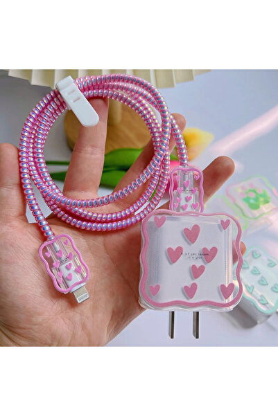 Favors 18W/20W Uyumlu Şarj Aleti Kılıfı, Adaptör Ve Kablo Koruyucu Rengarenk ...