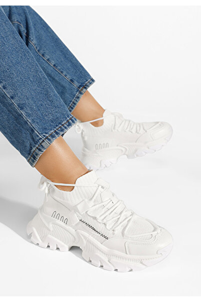 B T Shoes Bílé dámské sneakersy Cornedo V2