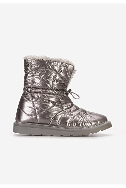 B T Shoes Kendra women's silver ankle boots
