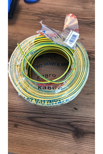 Hes 6 mm2 NYA Kablo Sarı Yeşil 10 Metre