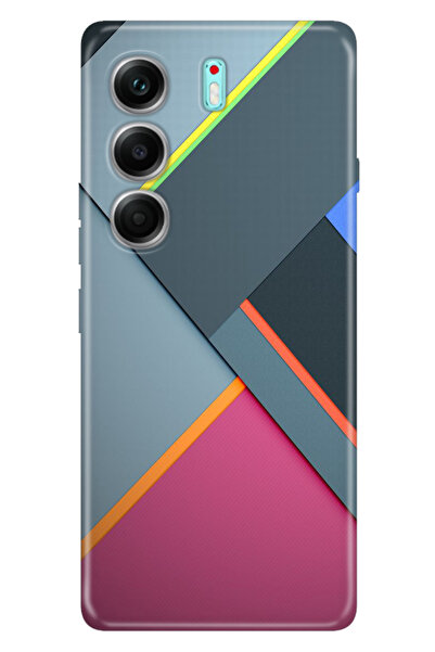 TECNO Camon 40 Pro 5G CM7 Uyumlu Kılıf Renkli Silikon Baskılı TPU 6D Renkler