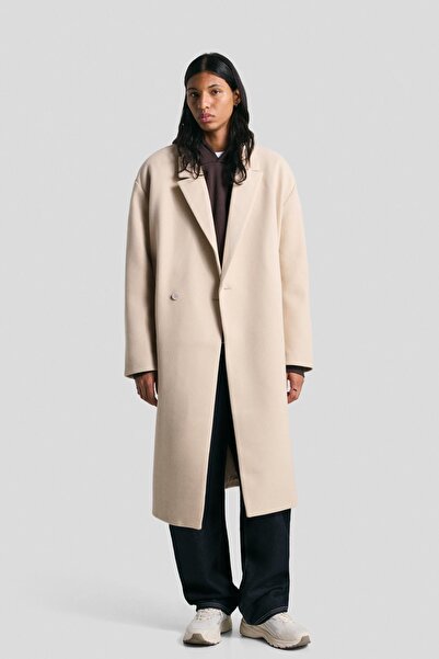 Bershka Kruvaze yünlü palto