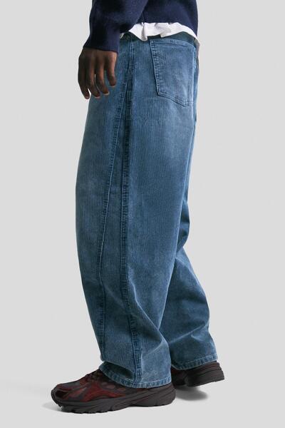 Bershka Super baggy fit kadife pantolon