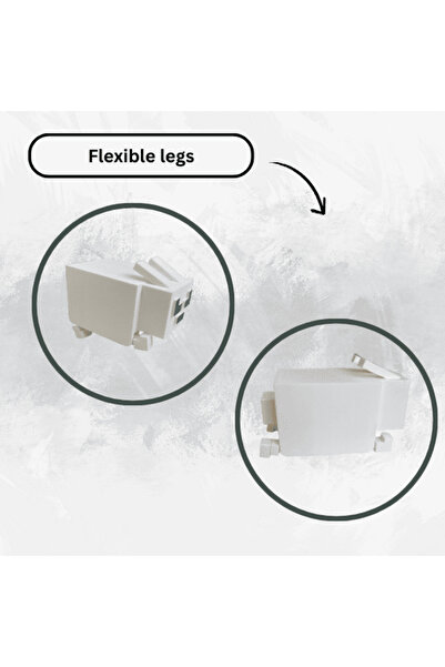 Lulu's Prints Figurina articulata Bunny, 99 nights in the forest, Roblox, alb, plastic, printat 3D, 95x70x50 mm