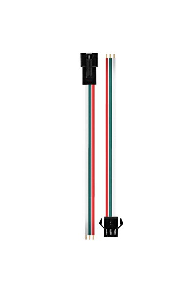 SOHO Car connector cable with 3 wires, 3 pins, Female - Male, 20 cm, Multicolor