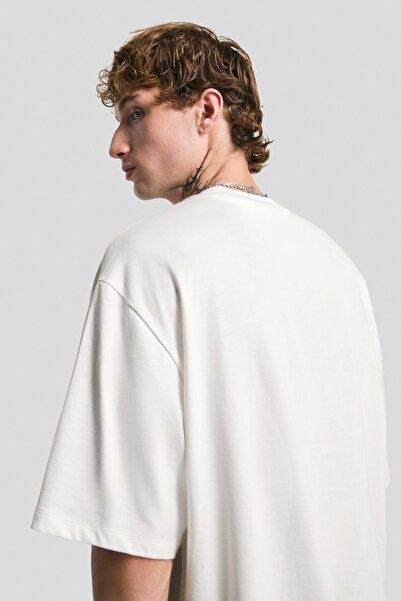 Bershka Short sleeve plush T-shirt