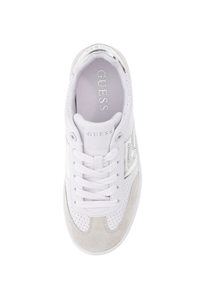 Guess Kadın Nochee Süet ve Metalik Detaylı Sneaker - Beyaz