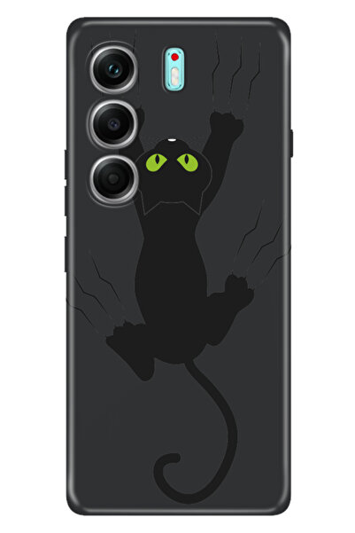 TECNO Camon 40 Pro 5G CM7 Uyumlu Kılıf Renkli Silikon Baskılı TPU Tırmık