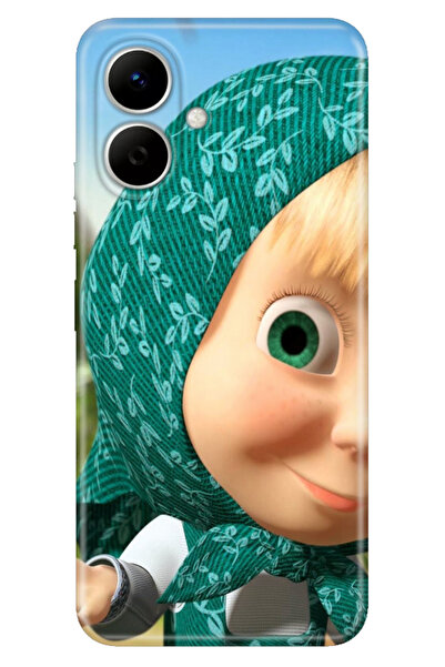 TECNO Spark Go 2 (KM4) Uyumlu Kılıf Dekoratif Silikon Baskılı Kapak Türban