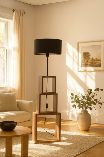 HOMİNG Trio Hareketli Modern Raflı Lambader