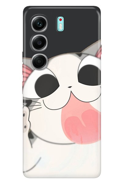 TECNO Camon 40 Pro 5g Cm7 Compatible Case Colorful Silicone Printed Tpu Fat Cat